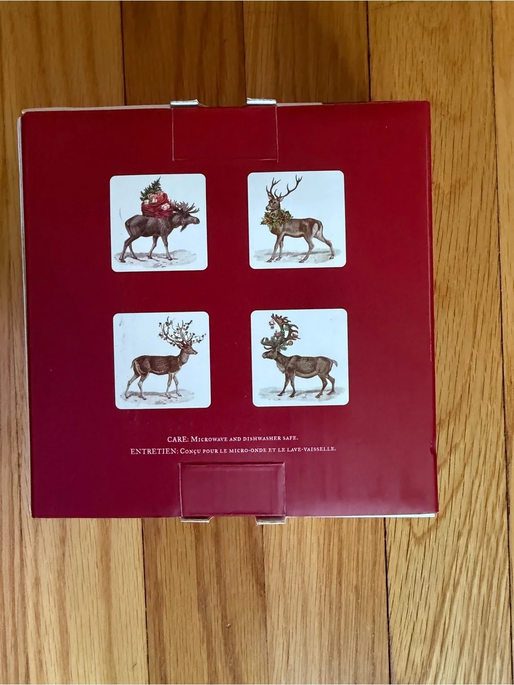 Pottery Barn Silly Stag Set of 4 Appetizer Plates